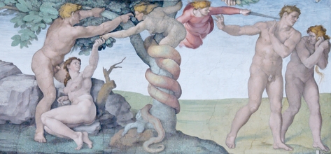 Michelangelos The Downfall of Adam and Eve and their Expulsion from the Garden of Eden
